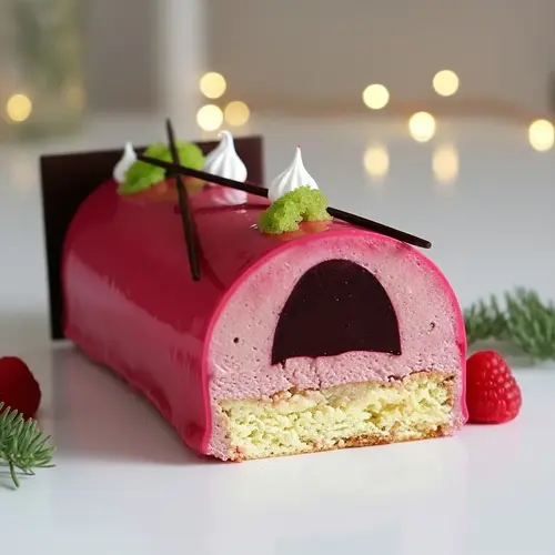 cours patisserie toulouse Bûche de Noël Framboise